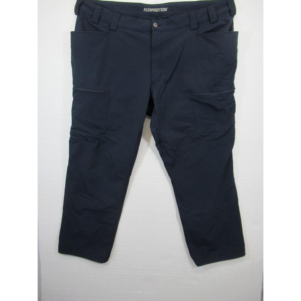 Duluth Trading Flexpedition Pants Men 46x32 Blue Stretch Cargo Hiking Outdoor